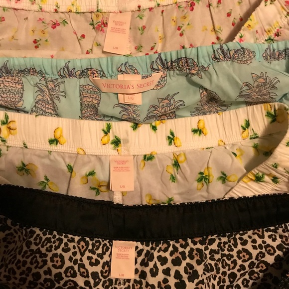 Victoria Secret lot of 8 pajama shorts bottoms Lg